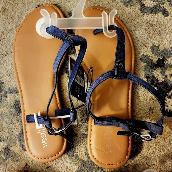 NWT Lot of 3 West Loop Slingback Sandal Striped Flip Flop Small (5-6) Summer New - Picture 2 of 7